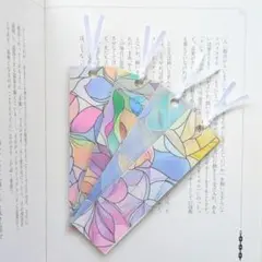 ハンドメイド しおり 4枚セット ステンドグラス風 B16
