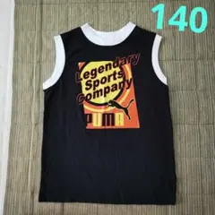 140 プーマ ノースリーブ タンクトップ ブラック