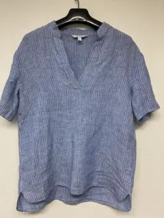 リネン ストライプ トップス