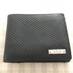 A.S.M ATELIER SAB MEN ブラックレザー 二つ折り財布