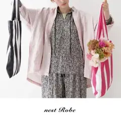 nest robe（ネストローブ）| リネン サクラ染めフリルブラウス