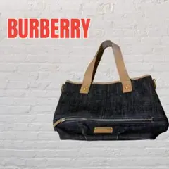 BURBERRY バーバリー デニム生地 ハンド ショルダー バッグ 三陽商会