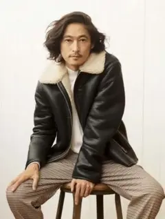 Hu0026Mフェイクレザーボアジャケット