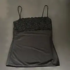 ‼️新品‼️ブラック黒 レース キャミソール　L