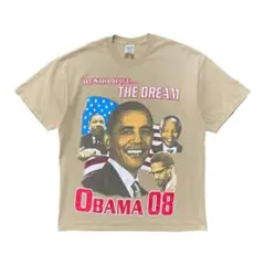 USA 古着 00S 偉人 選挙 Tシャツ オバマ キング牧師 マルコメX