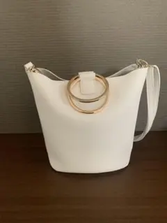 globe 2way ショルダーバッグ　ホワイト
