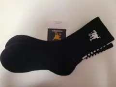HOOPREX バスケットボールソックス (ブラック×シルバー)22～25cm