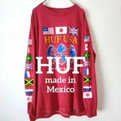 HUF USA 国旗デザイン ハフ ロングスリーブTシャツ メキシコ製