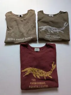 エフオーキッズ　 130cm　半袖Tシャツ3枚セット　男の子　恐竜プリント