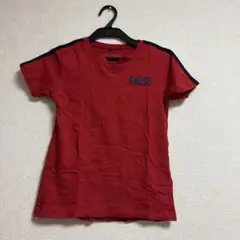 GUESS レッド 赤 半袖 カットソー Tシャツ ストライプ袖