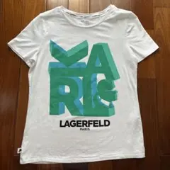 KARL LAGERFELD PARIS グラフィックTシャツ S ホワイト