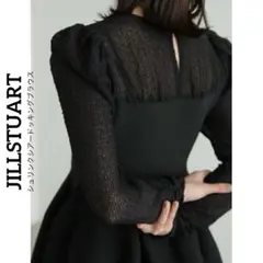 JILLSTUART シアーブラウス パフスリーブ ペプラム ジルスチュアート