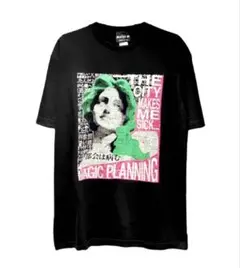魔法企画 magic planning ダビデ×都会は病む プリントTシャツ 黒