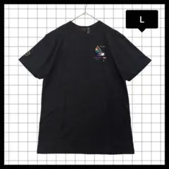 yujiro　石原裕次郎記念館　シンプル　刺繍　半袖Tシャツ　BLACK　黒　L