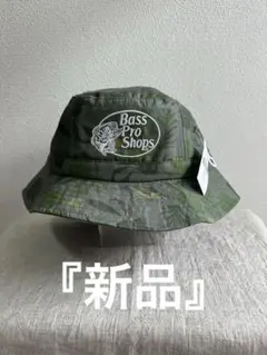[新品] バスプロショップス ハット　(緑+柄)