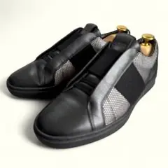 ヒューゴボス 美品 レザースニーカー シューズ 靴 黒【25~25.5cm相当】