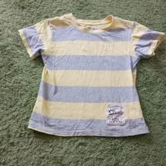 Classic グレーとイエロー ストライプ Tシャツ