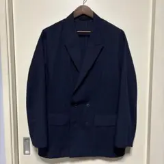 【美品】グリーンレーベルリラクシング ダブルブレストジャケット ネイビー L