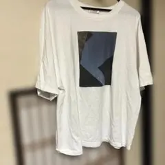 しまむら、ホワイト オーバーサイズ Tシャツ グラフィックプリント
