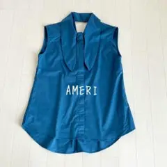 【美品】AMERI リボンボウタイ付きブラウス