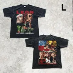 映画 レオン LEON ヴィンテージ加工 両面プリント 半袖 Tシャツ L