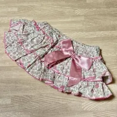 【美品】panpantutu フリルスカート　ブルマ　リボン　花柄