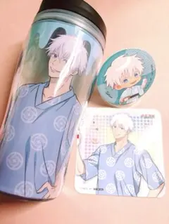 呪術廻戦 極楽湯 限定タンブラー＆特典コースター＆デザート特典ピック 五条セット