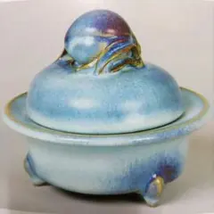 京焼　日展作家　西川實作　塩釉　夏草　花文様　花瓶　共箱　師　文化勲章　楠部彌弌 京焼 日展作家 西川實作 塩釉 夏草 花文様 花瓶 共
