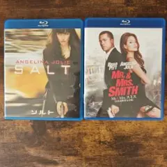 【美品】 洋画 Blu-ray2作品(ソルト＋Mr.＆Mrs.スミス)まとめ売り