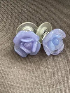 新品未使用 シャネル CHANEL カメリア パープル デッドストック ピアス
