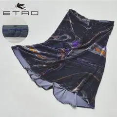 ETRO エトロ ペイズリー柄 ベロア スカート ベルベット 膝丈 サイズ38