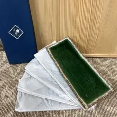 織部十草　さんま皿　五枚セット