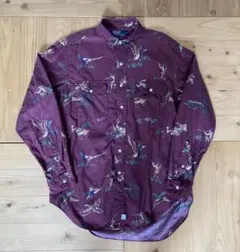 Ralph Lauren ラルフL 総柄 アニマル 長袖シャツ 古着 90s