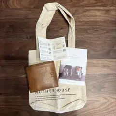 【使用感あり/写真12枚】MOTHERHOUSE ブラウン 二つ折り財布