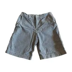 poloの青と白ストライプハーフパンツ