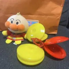 新品 アンパンマン ふわふわゆび人形 カスタネット セット