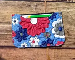 レザークラフトハンドメイド花柄カードケース