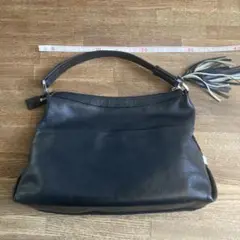 レザー スエード ハンドバッグ 黒