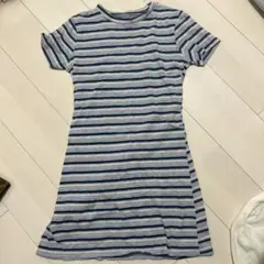 ストライプ 半袖ワンピース Mサイズ