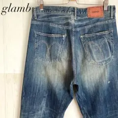 glamb グラム デニムパンツ ジーンズ クラッシュ加工 ユーズド加工