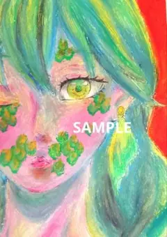 侵食された人魚　オリジナル　イラスト　手描き