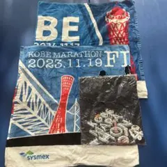 神戸マラソン2023完走タオル、2024完走タオル参加賞TシャツSサイズ