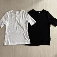 GU リブT 2色まとめ売り