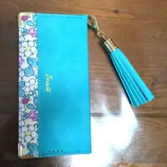 Beaute 手帳型ケース ターコイズ 花柄Pixel5A5G