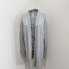 【ユニクロ】カシミヤブレンドストールロングカーディガン　（L）　グレー