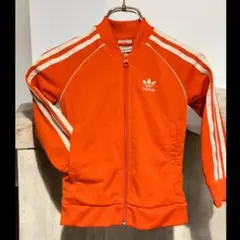adidas キッズ トラックジャケットジャージ オレンジ 110