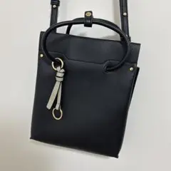 黒のハンドバッグ ショルダーバッグ