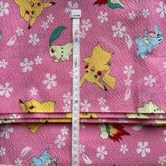 ピカチュウ柄の生地 約4m×1.1m