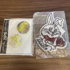 【新品未使用】ディアブルウサギの刺繍とBebeバッジ2個セット