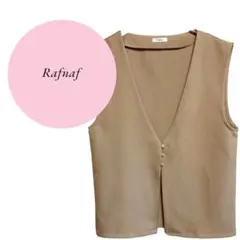 【Rafnaf】ノースリーブベストVネック【S】ゆったり♡体型カバー♡レトロ